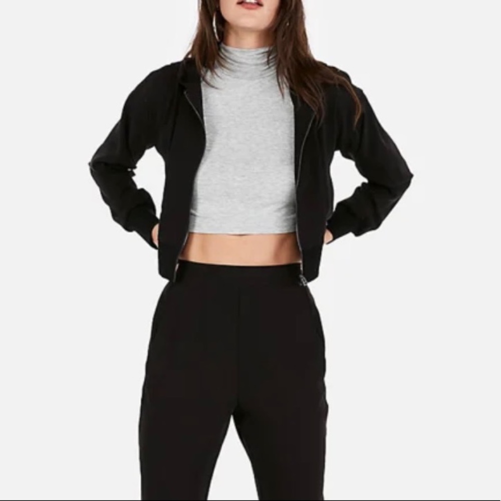Express x Olivia Culpo - Cropped Track Jacket